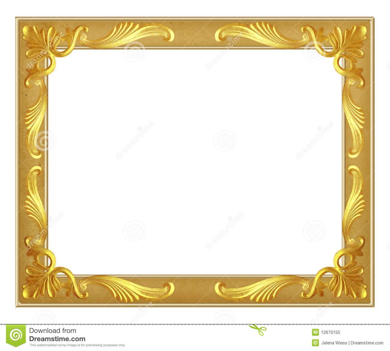 White Gold Background Frame On