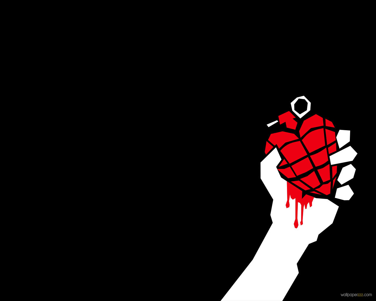 Green Day Heart Grenade Wallpaper