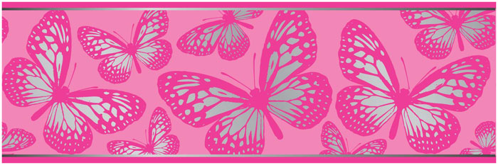 Free download Butterfly 7 Inch Wallpaper Border 5m [700x233] for your