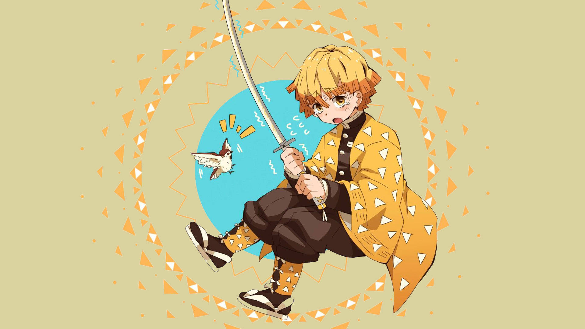 Cute Zenitsu Inside Circle 1fo5d1m7ppk8ocsz Wallpaper