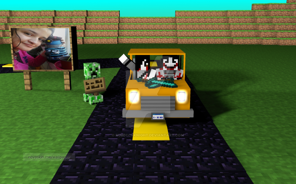 Novaskin Minecraft Wallpaper Me And Jeff By Rubeccaknight On