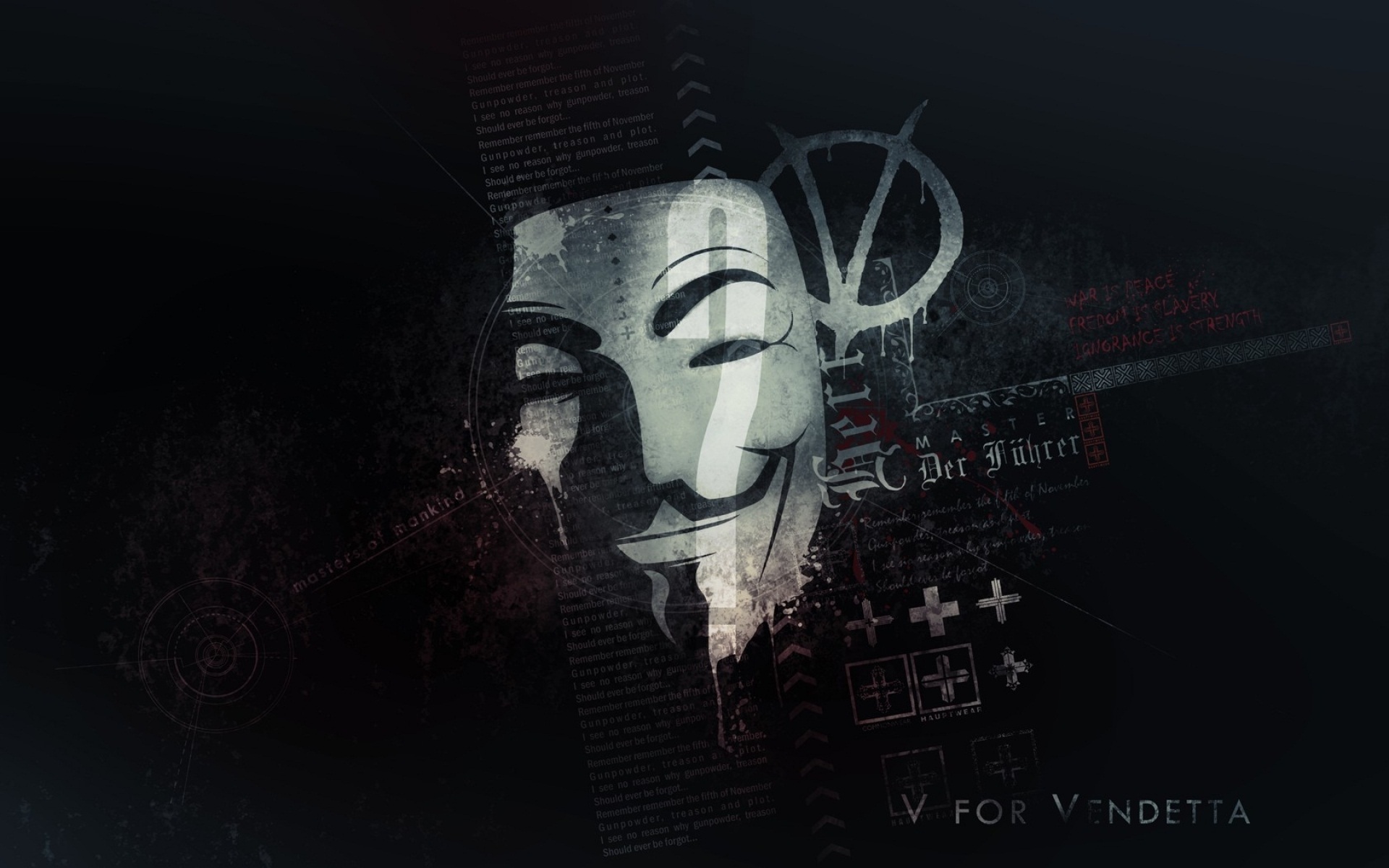 Anonymous Mask Wallpaper   V for Vendetta HD Wallpapers for 1920x1200