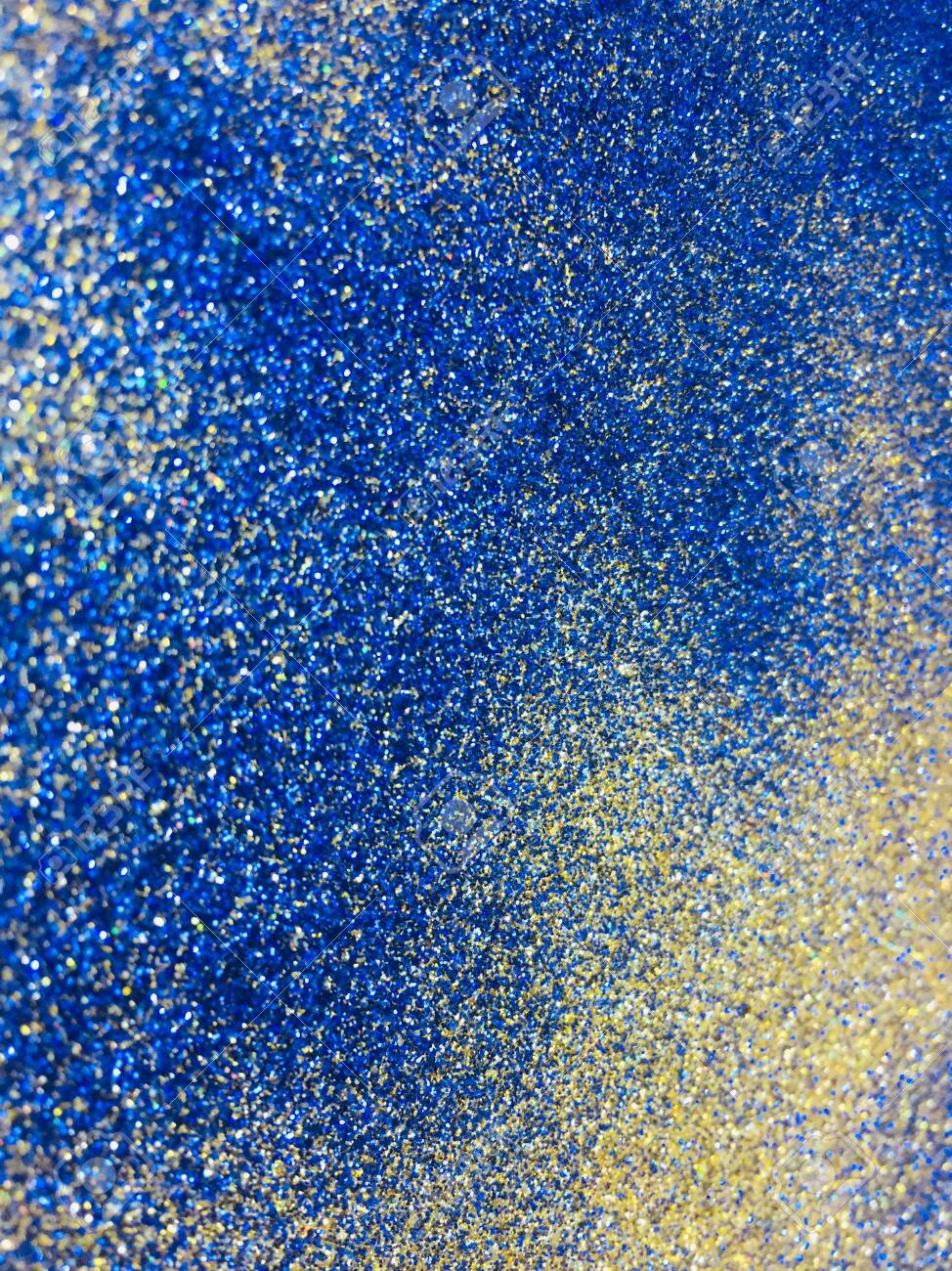 Blue Gold Glitter Texture Background Stock Photo Picture And