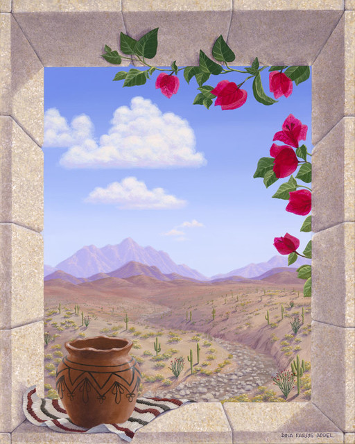 And Zia Pot Wall Art Southwestern Wallpaper By Murals Your Way
