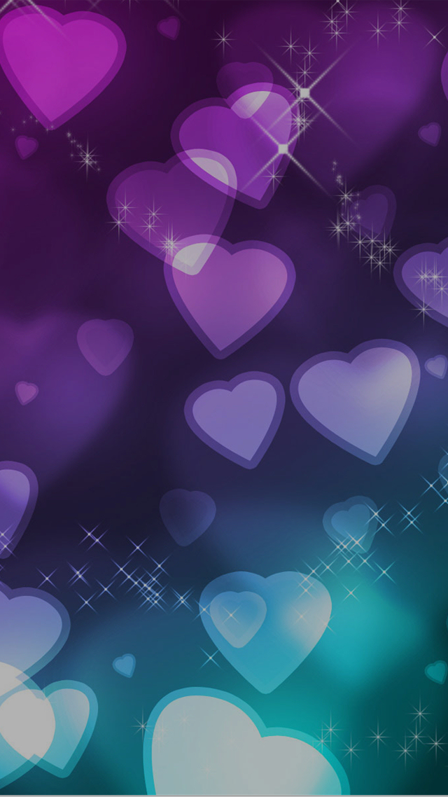 Love In Purple iPhone Wallpaper
