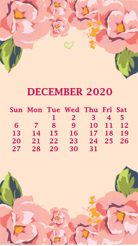 iPhone 2020 Calendar Wallpaper