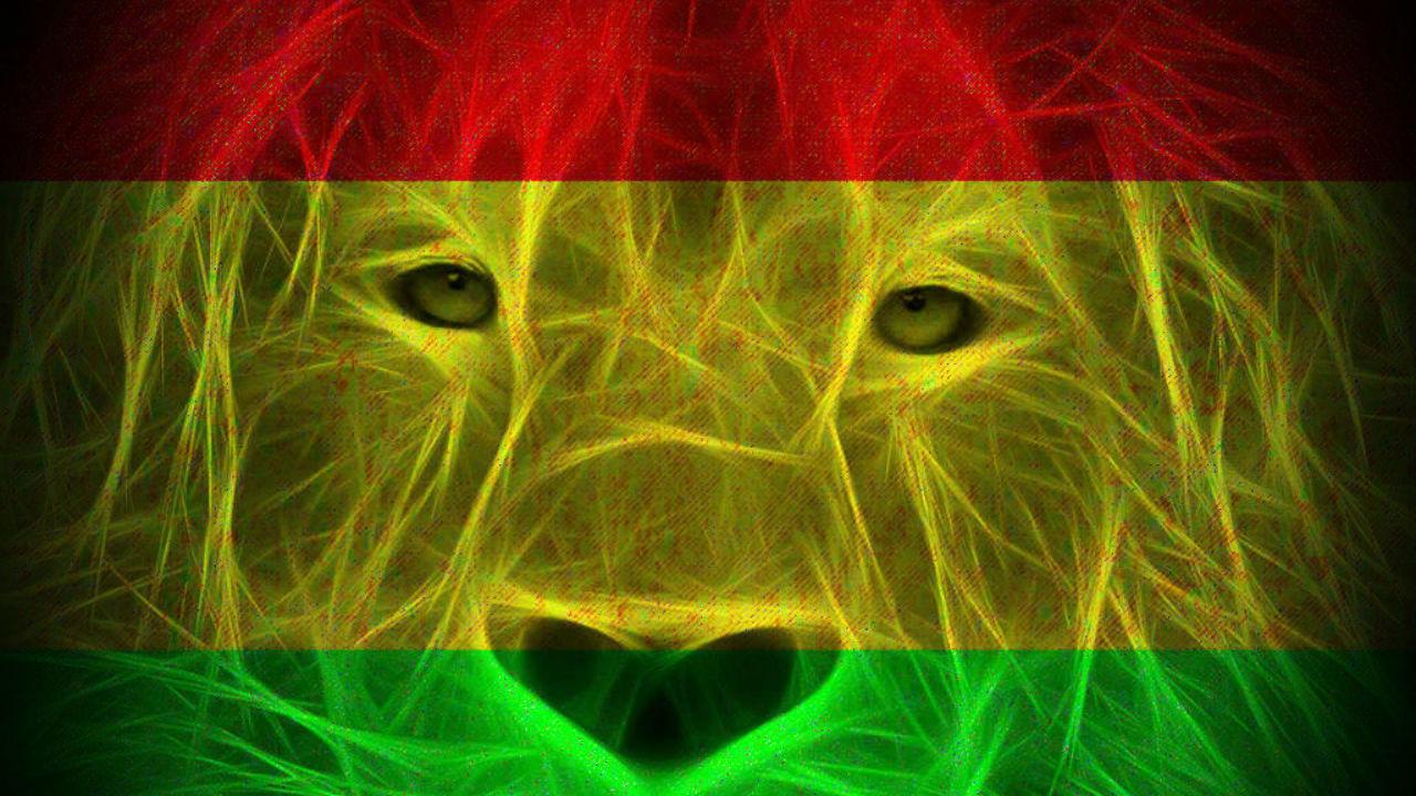 Background Rasta One Love Lion Smoke