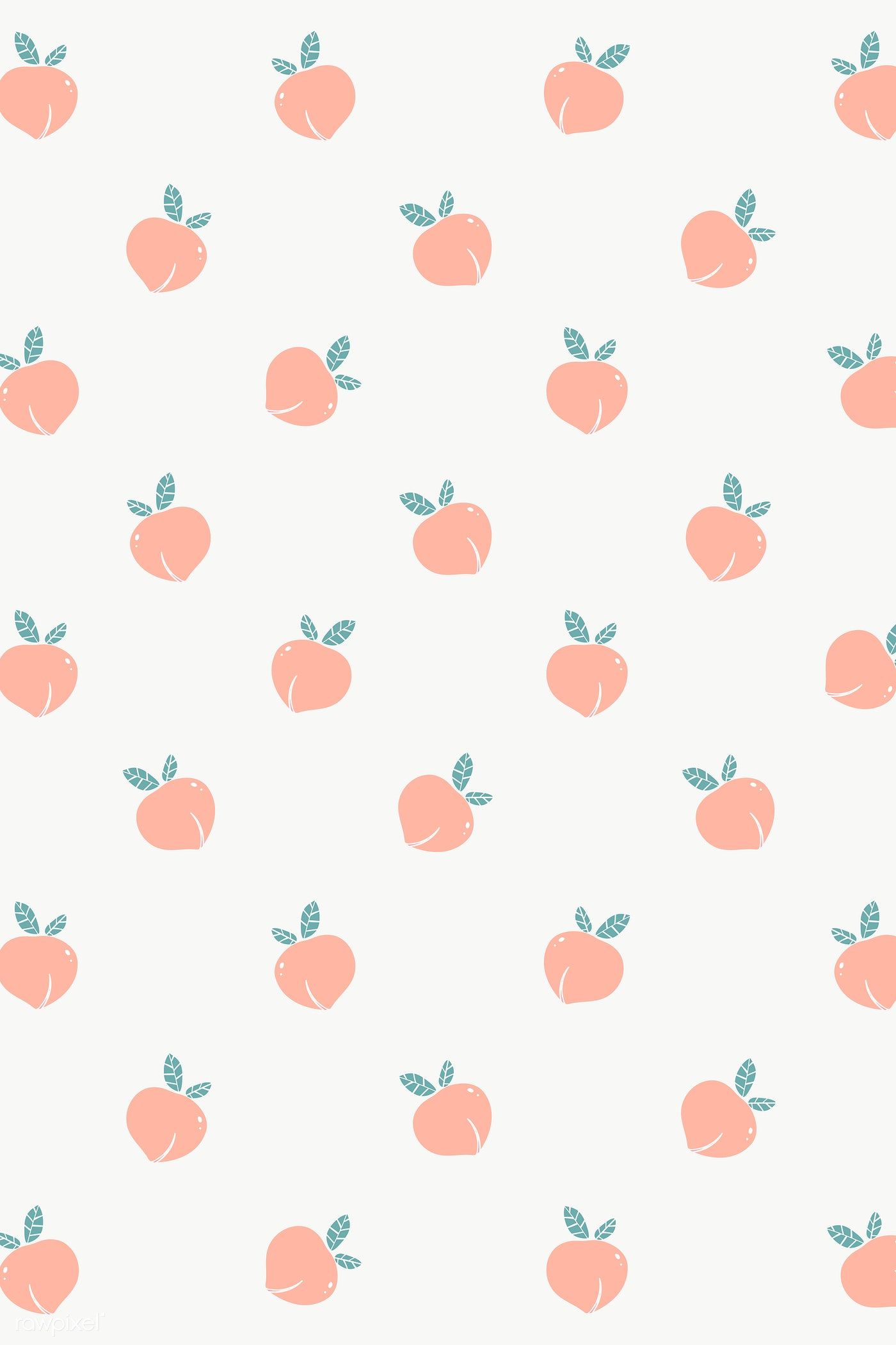 Hand Drawn Peach Patterned Background Design Element Wallpaper