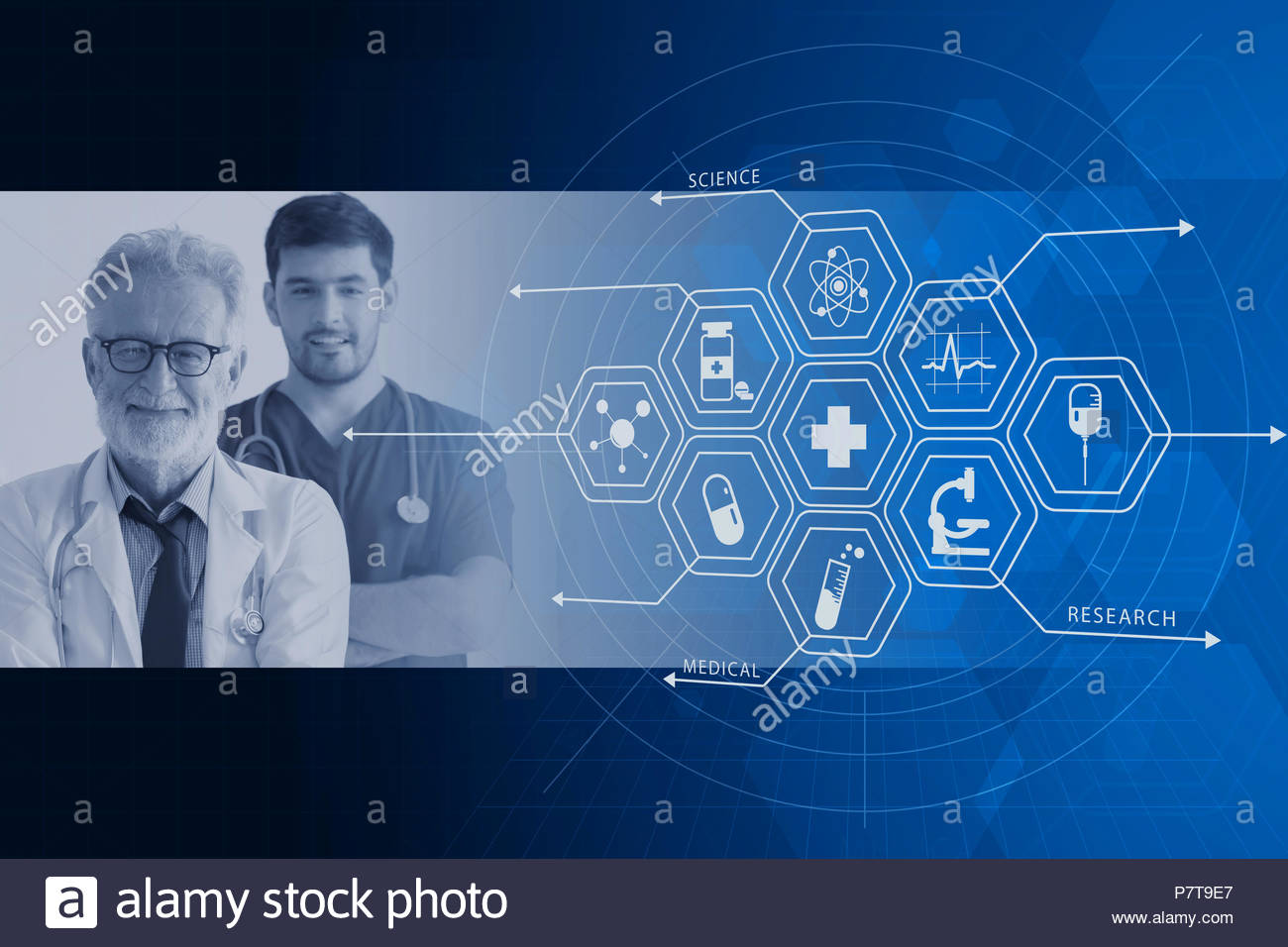 Doctor Hospital Medical Care Service Overlay Mix With Graphics