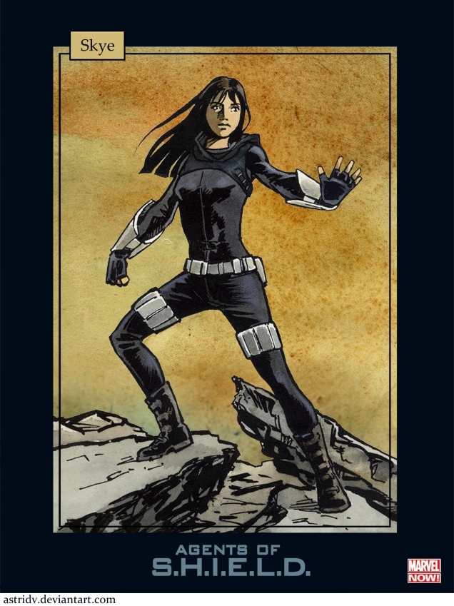 Agents of SHIELD trading cards Skye by astridv on