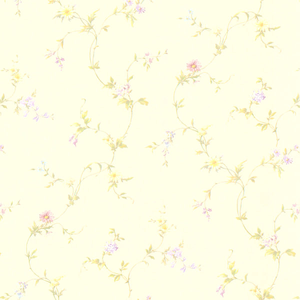 Cream Small Floral Trail Wallpaper Bolt By Brewster