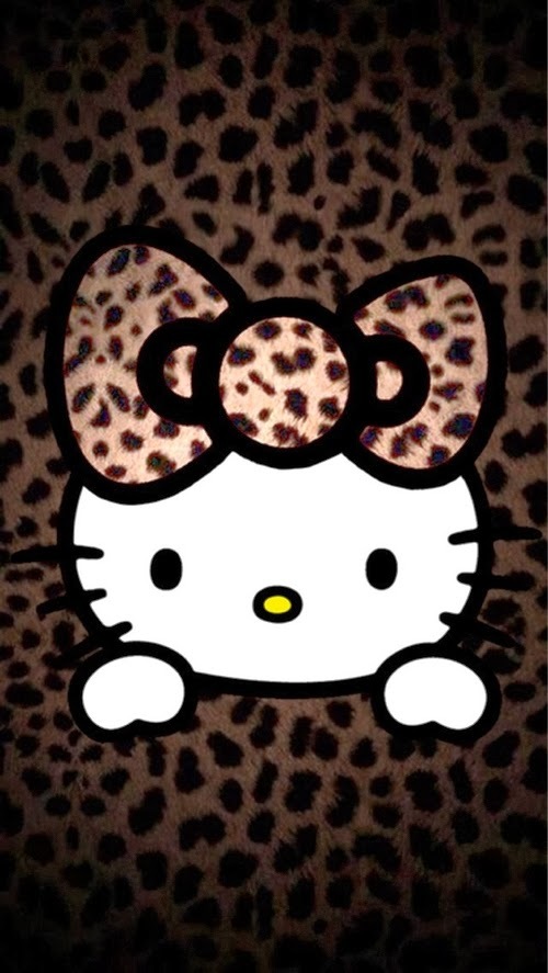 Leopard Print Hello Kitty Wallpaper We Heart It
