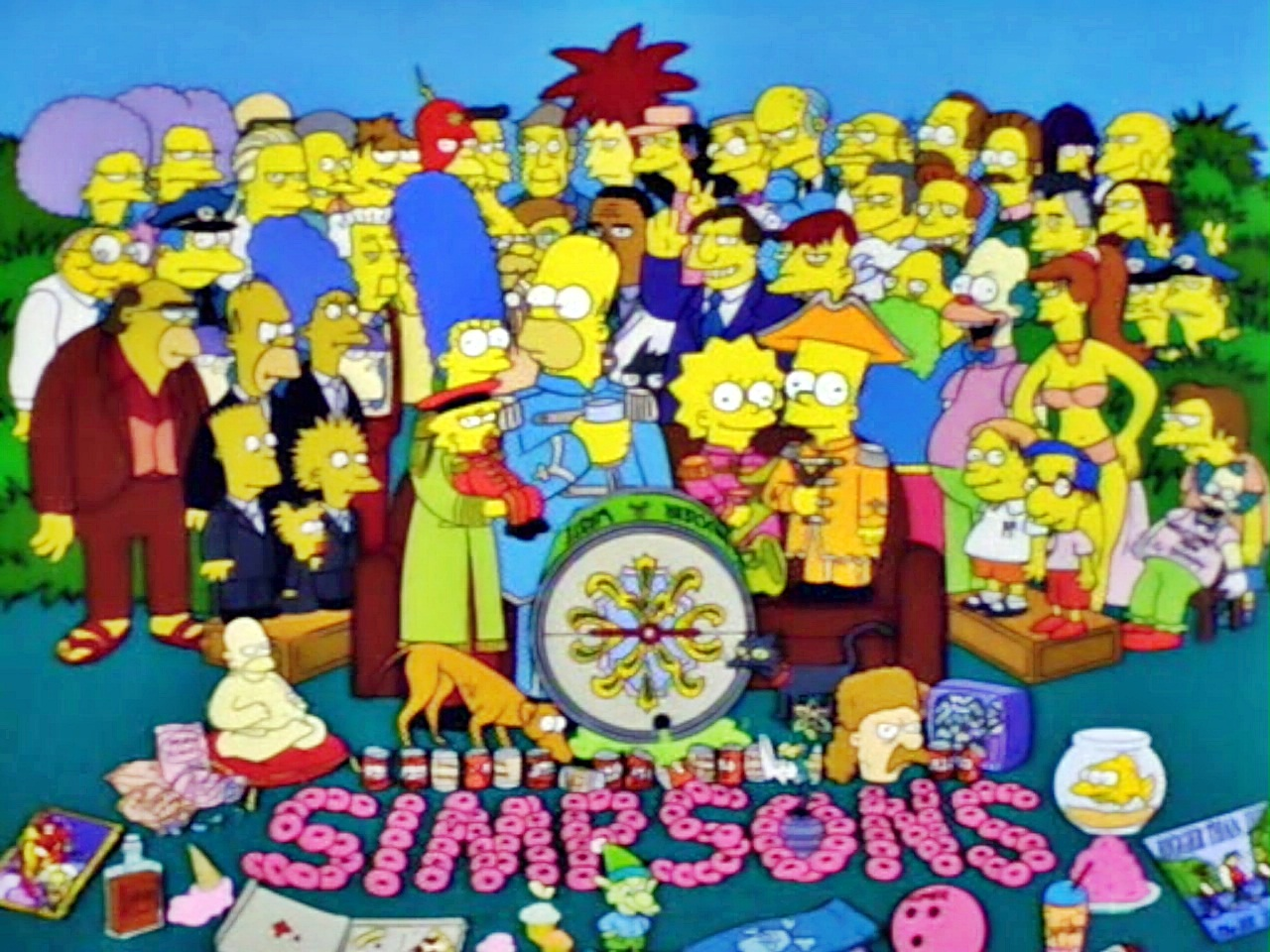 Beatles N O Simpsons Wallpaper