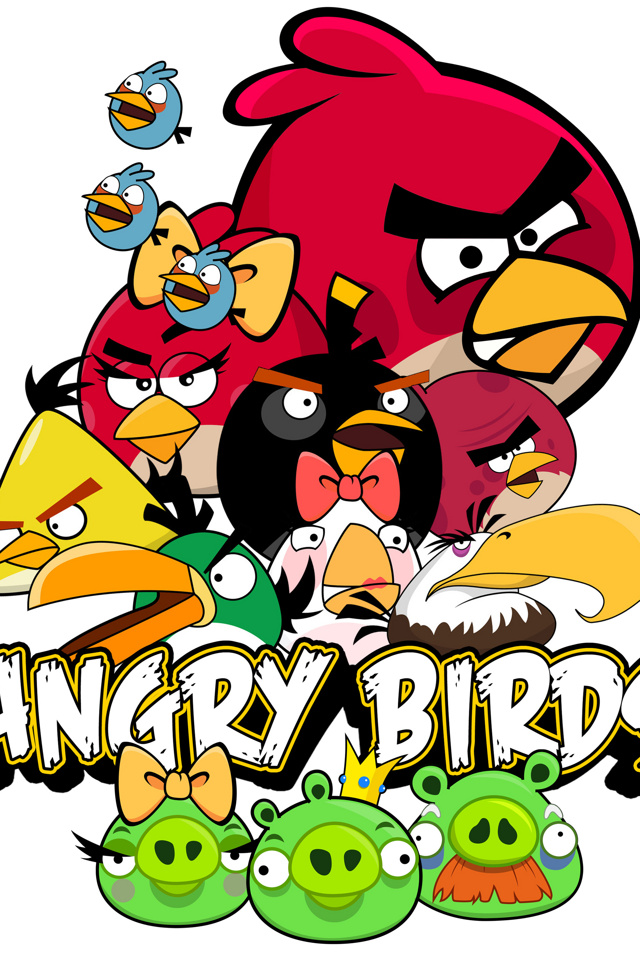Download for iPhone wallpaper Angry Birds All Bird 640x960