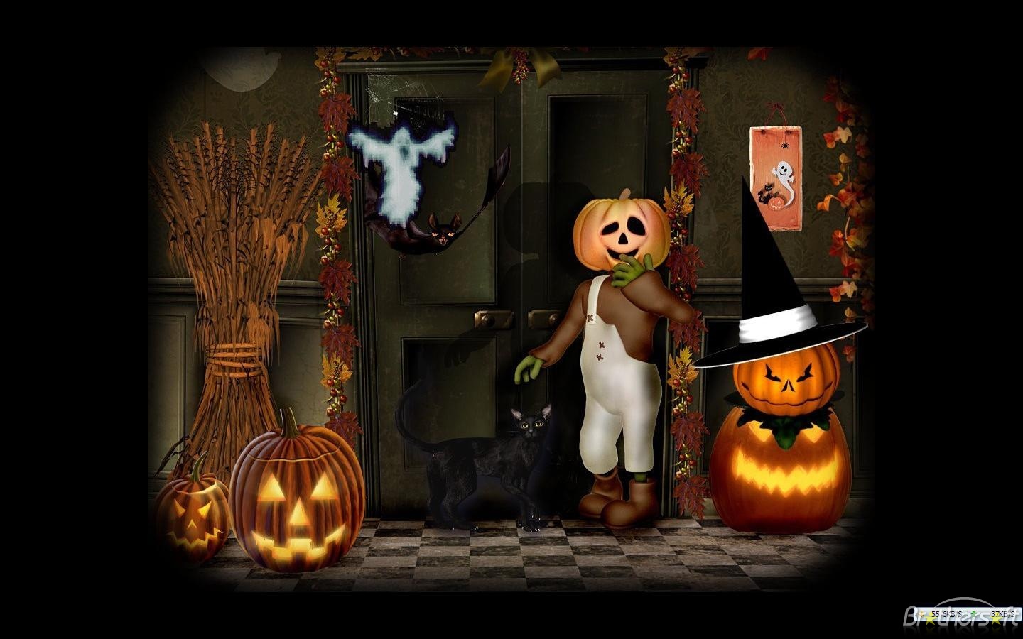 Artsy Halloween Scenes Screensaver
