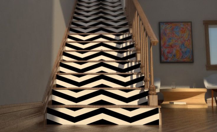 Chevron Your Stairs Removable Wallpaper Vinyl Wall Sticker Decal