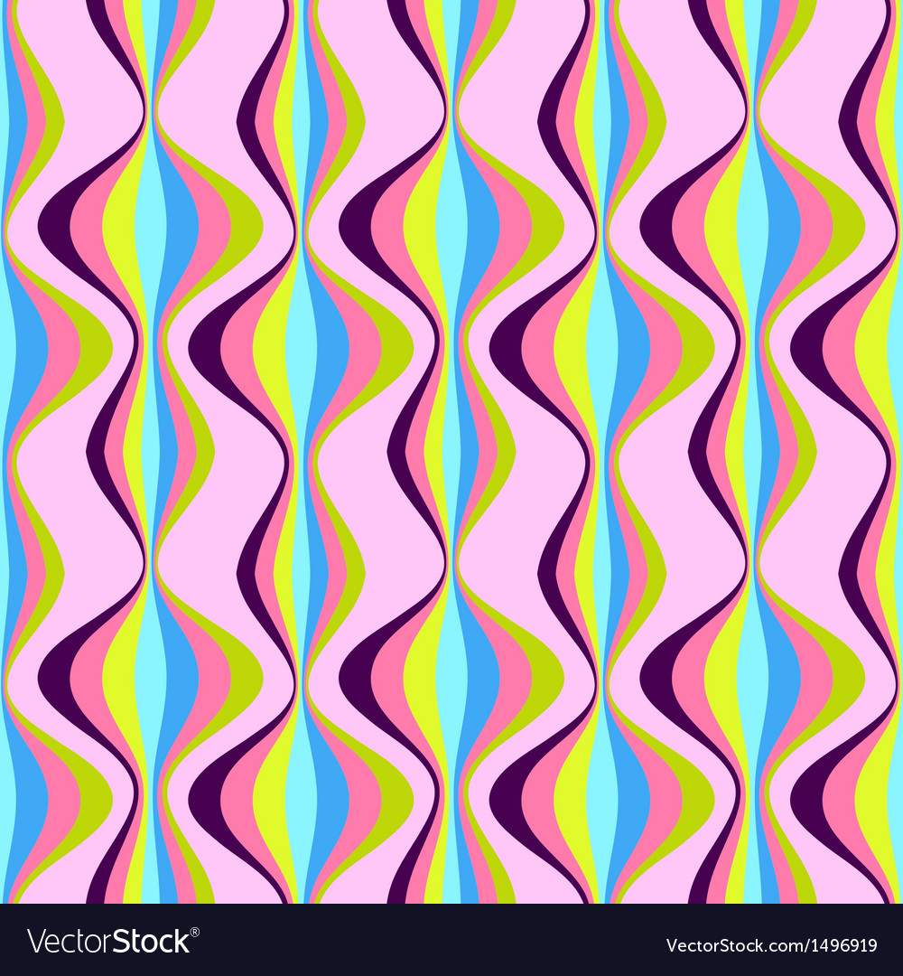 Colorful 60s Pattern Background Royalty Vector Image