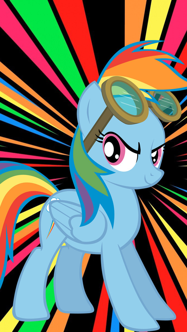 Rainbow Pony iPhone Wallpaper