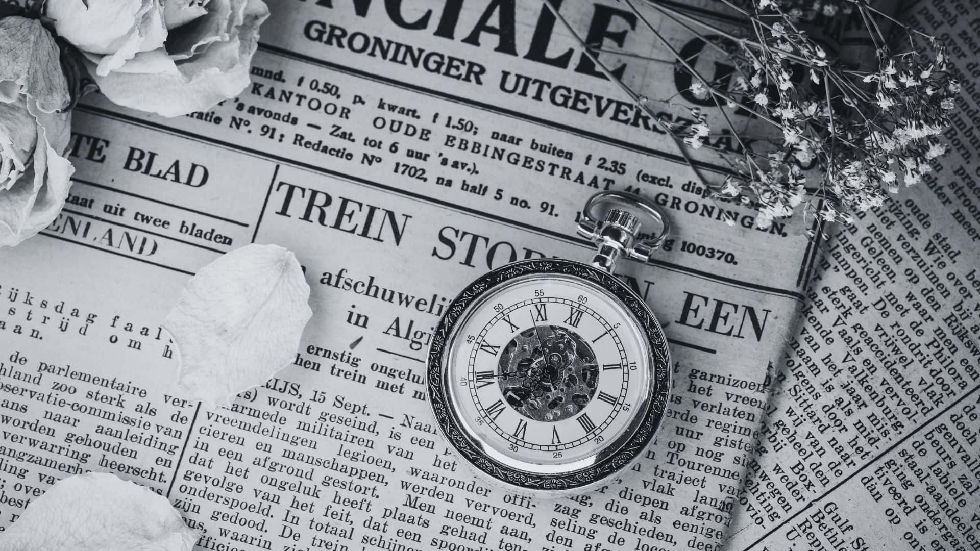 Black And White Newspaper Wallpaper