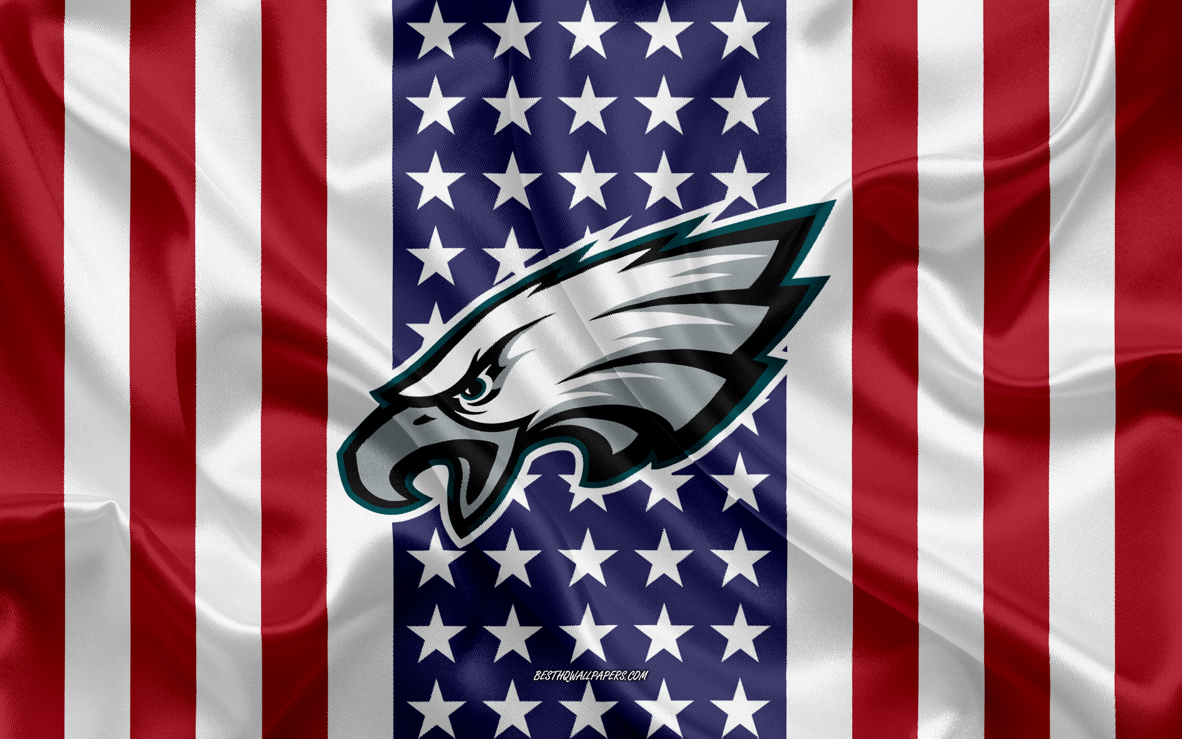 Wallpaper Philadelphia Eagles 4k Logo Emblem Silk