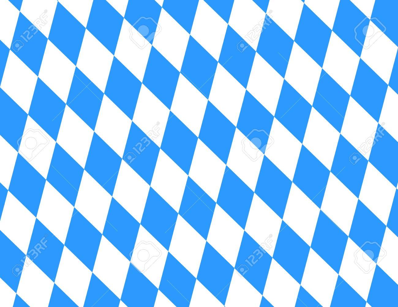 Bavarian Pattern Light Blue And White Background Stock Photo