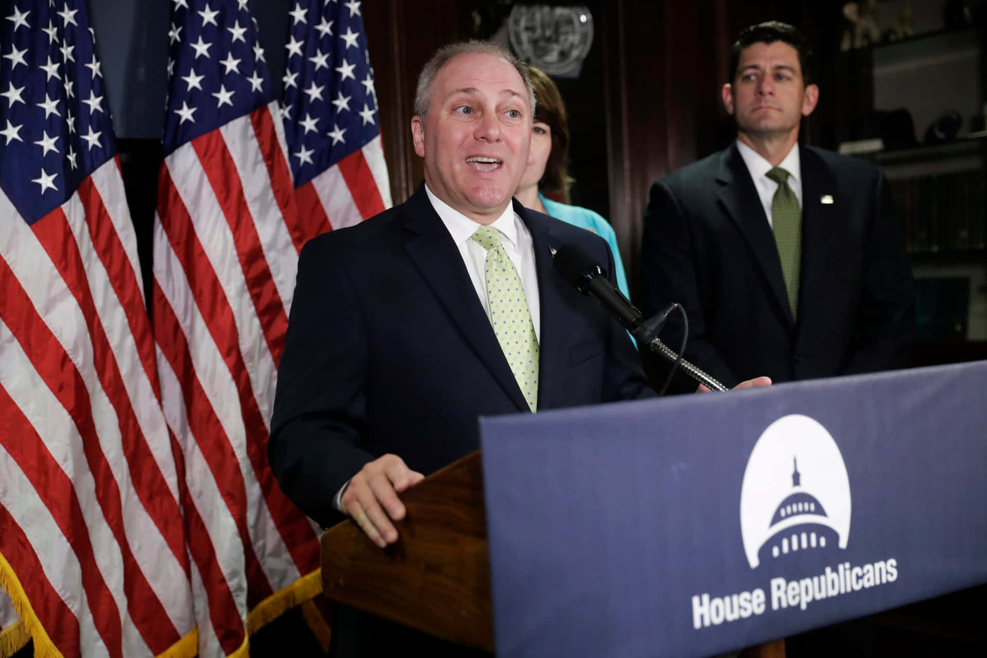 Steve Scalise With House Leader Paul Ryan Wallpaper