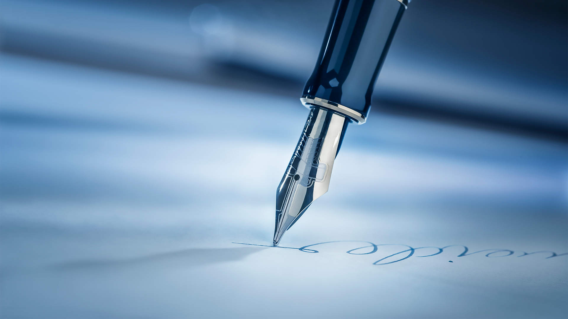 Signing A Legal Document With Fountain Pen Windows