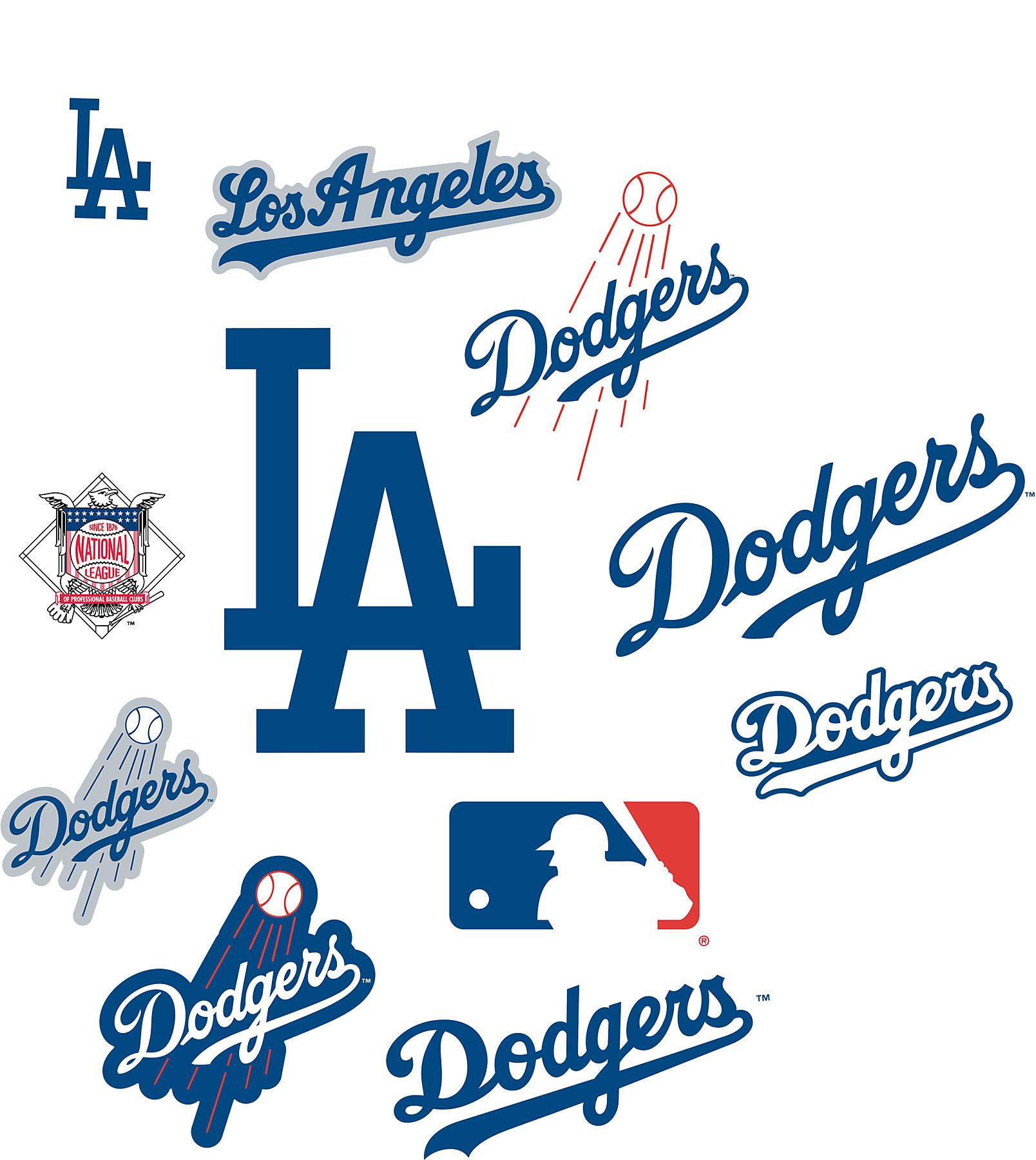 Los Angeles Dodgers Logo Fathead Jr Brewster Wallcovering   Interior