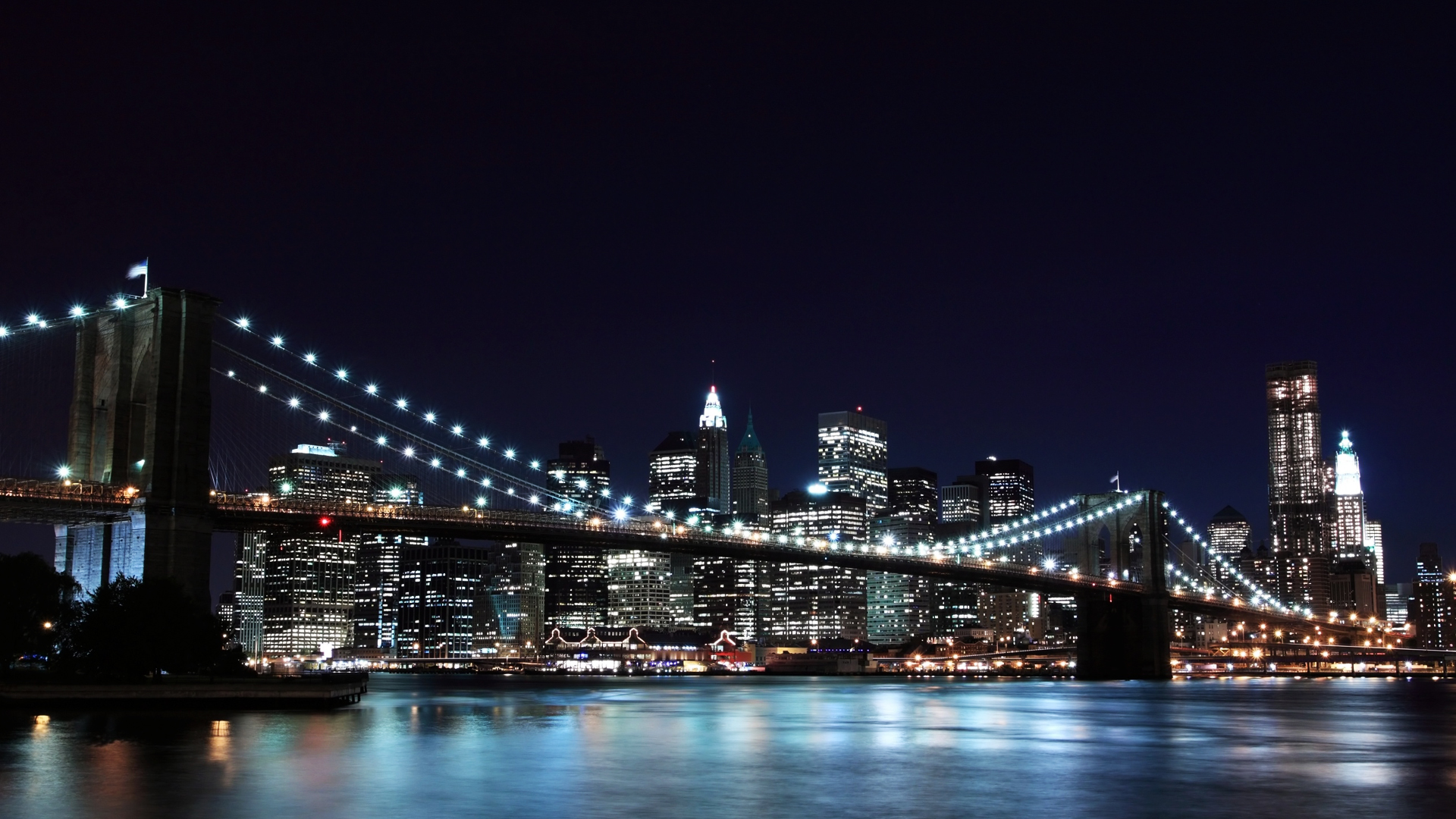Wallpaper New York City Skyline Night Bridge Tattoo Pictures