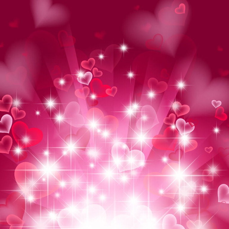Abstract Heart Background In Pink Vector Graphics All