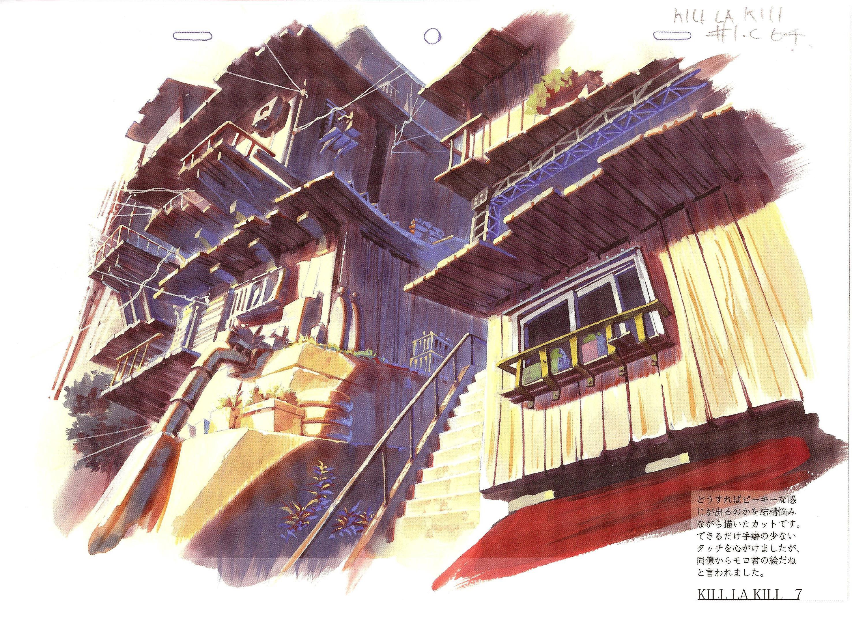 Kill La Background Artbook Poor Town Concept Killlakill