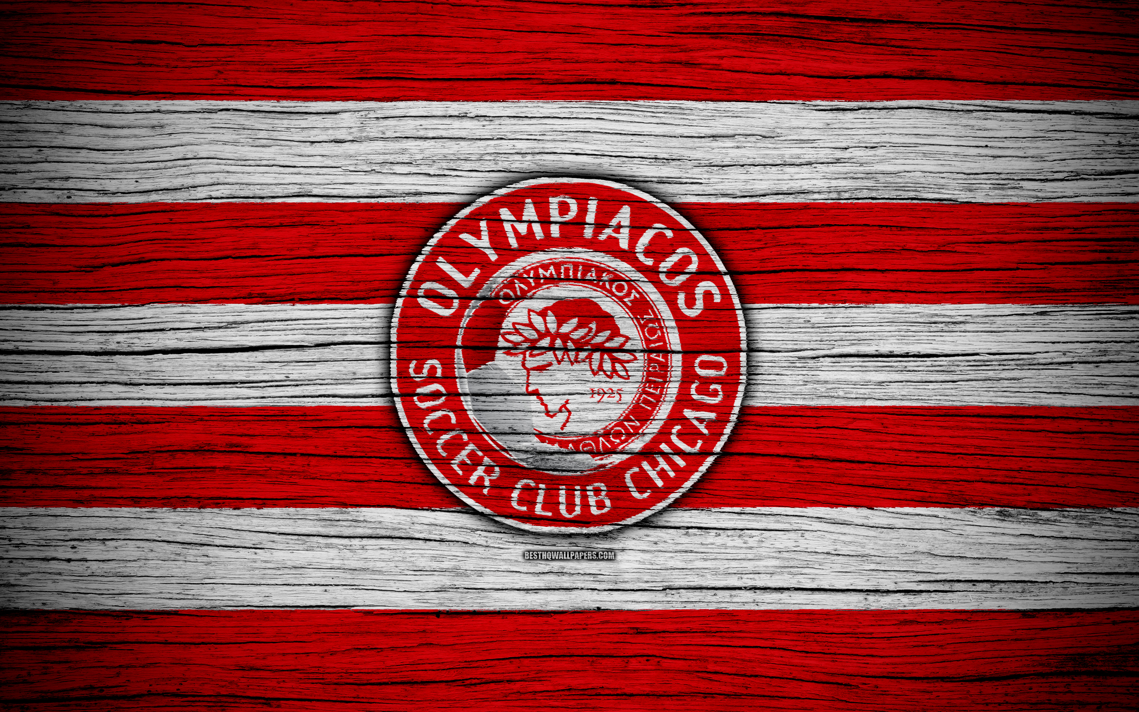 Wallpaper Olympiacos Fc 4k Wooden Texture Greek Super