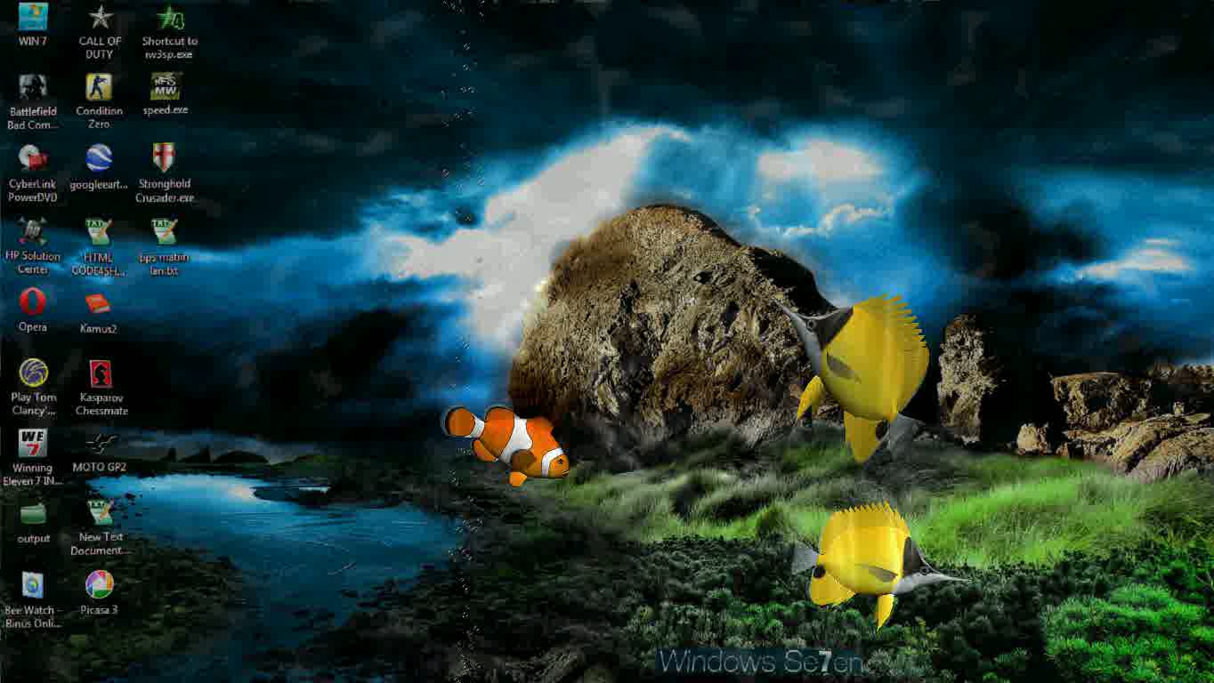 Showing picture Aquarium Fish Moving Wallpaper