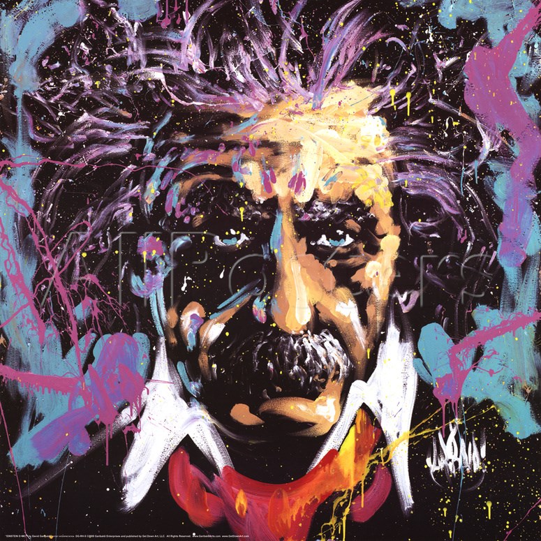 Albert Einstein Smoking Colors Wallpaper E Mc2 Poster