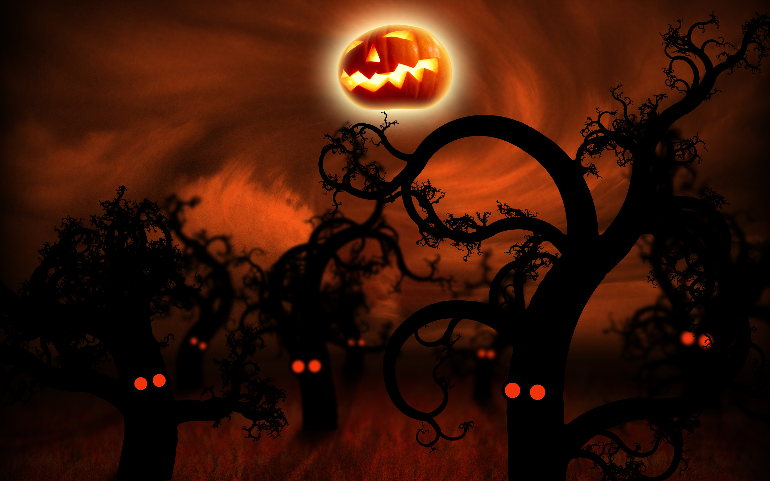 Midnight Forest Halloween Wallpaper HD