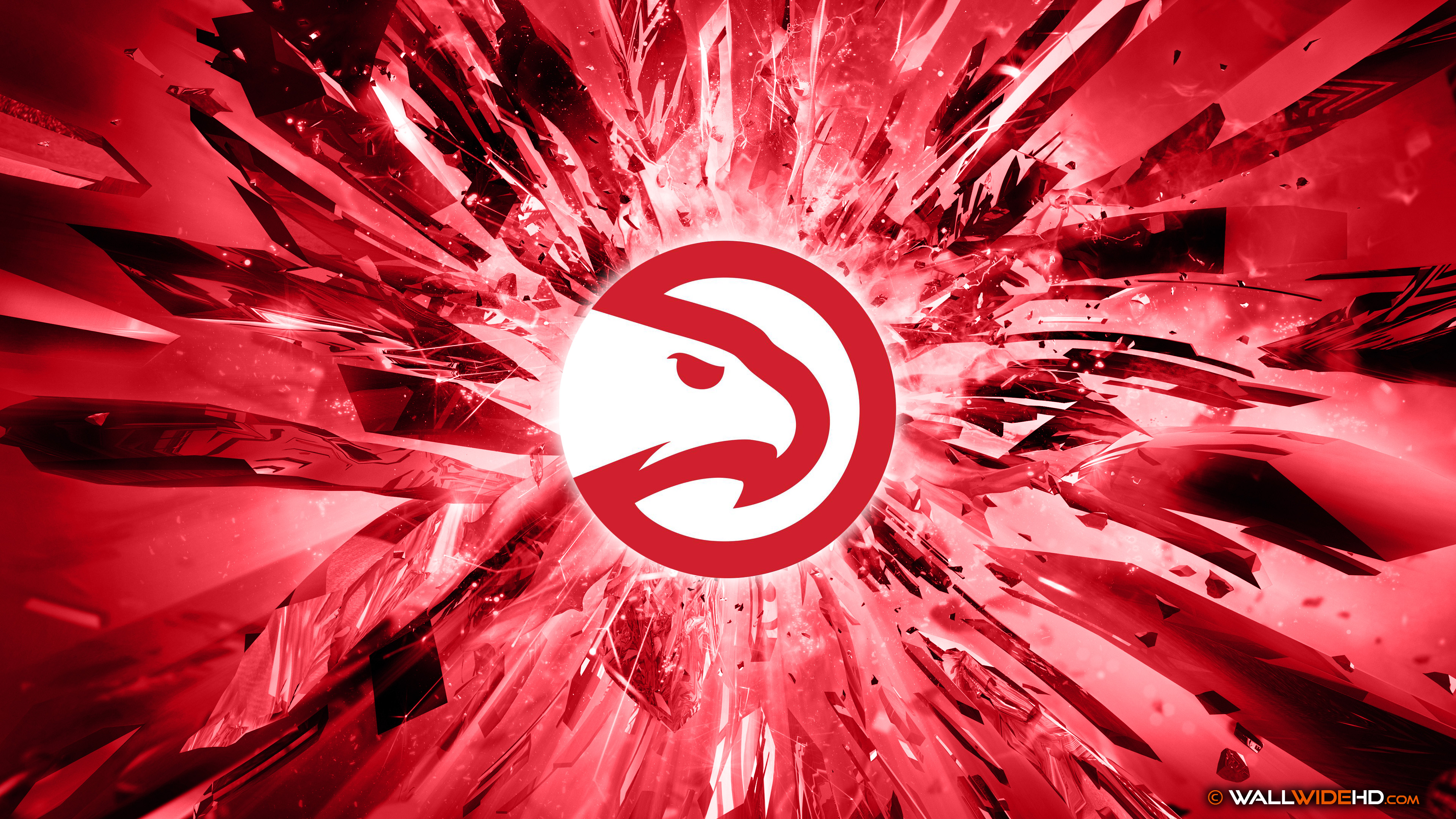 Atlanta Hawks Logo Basketball 4k Wallpaper
