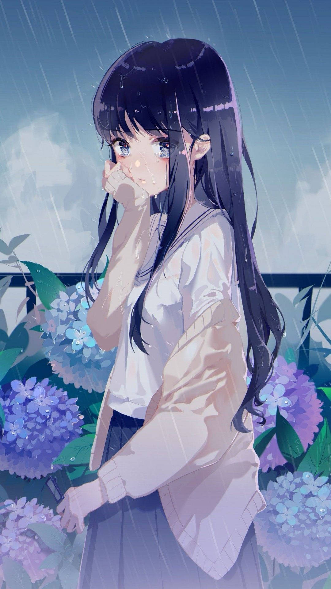 Sad Anime Girl Wallpaper