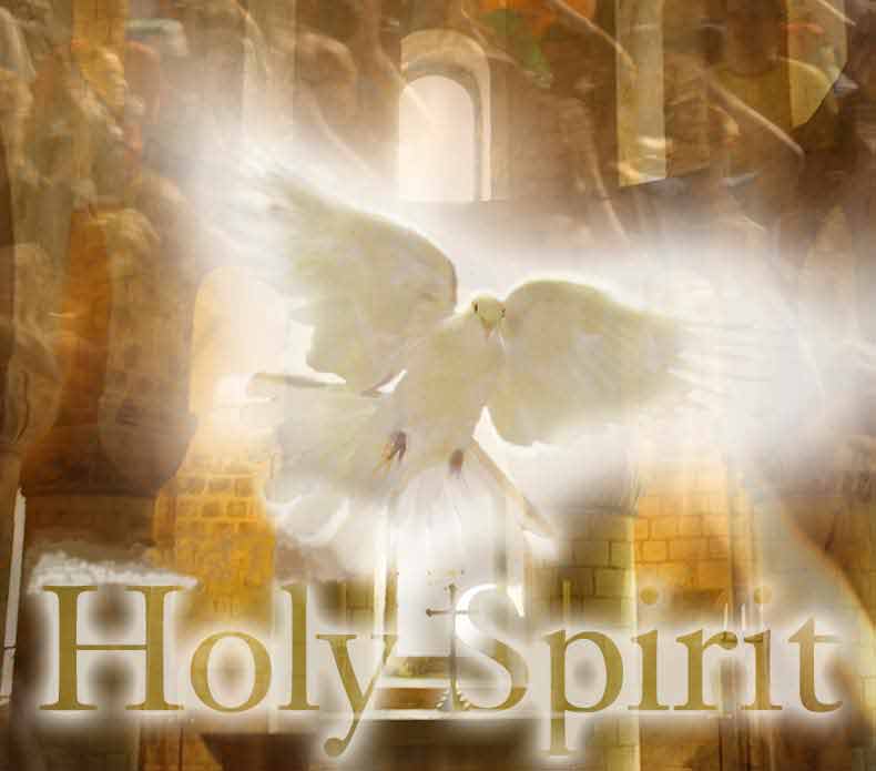 Holy Spirit Flying Dove Symbol With Flame Background Picture