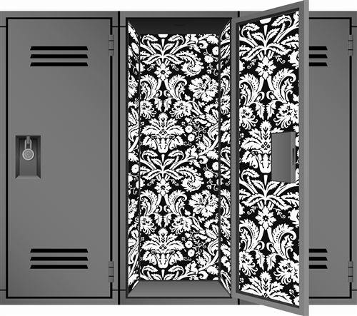  Damask Magnetic Locker Designz Wallpaper Perfect Locker Upgrades