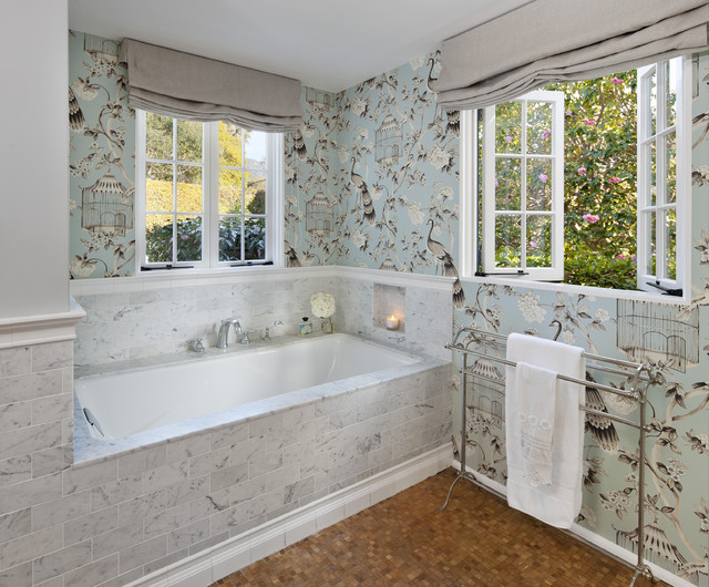 Bathroom Wallpaper   Traditional   Bathroom   santa barbara   by 640x530