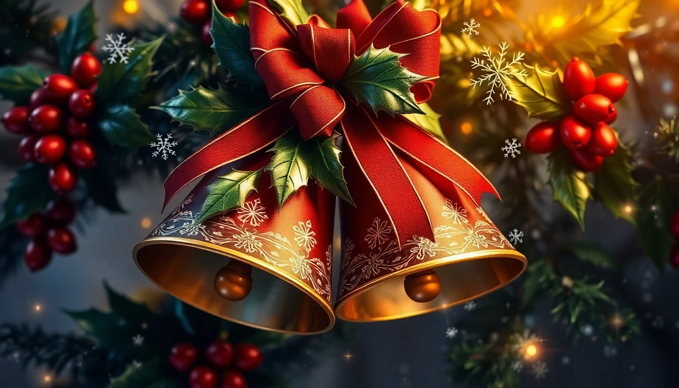 Merry Christmas Bells Wallpaper