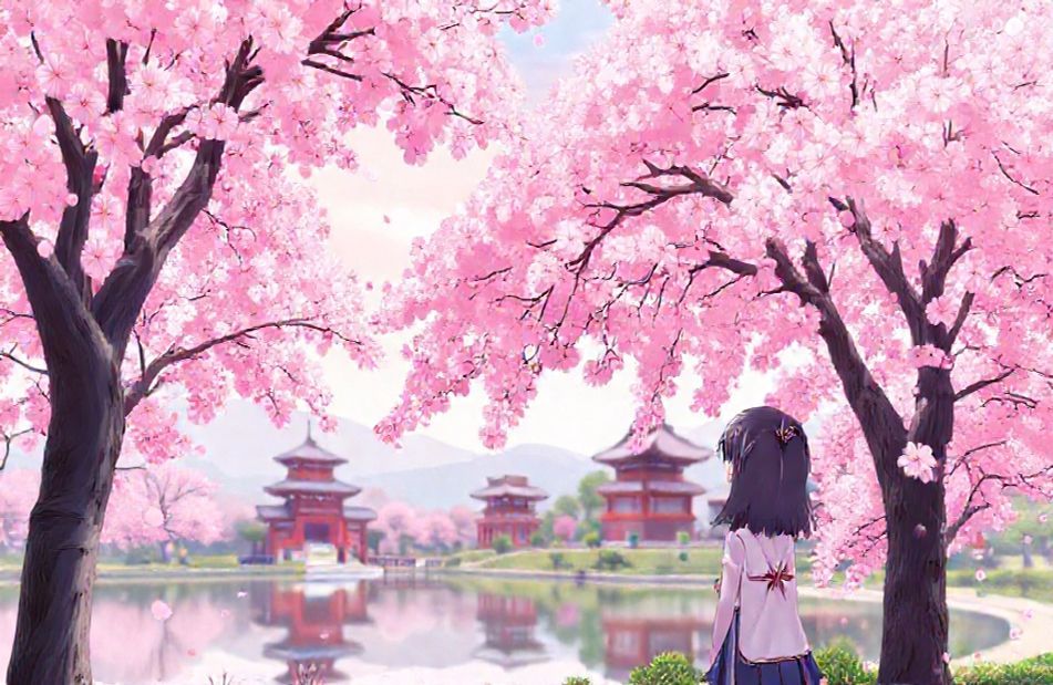 Anime Cherry Blossom Wallpaper
