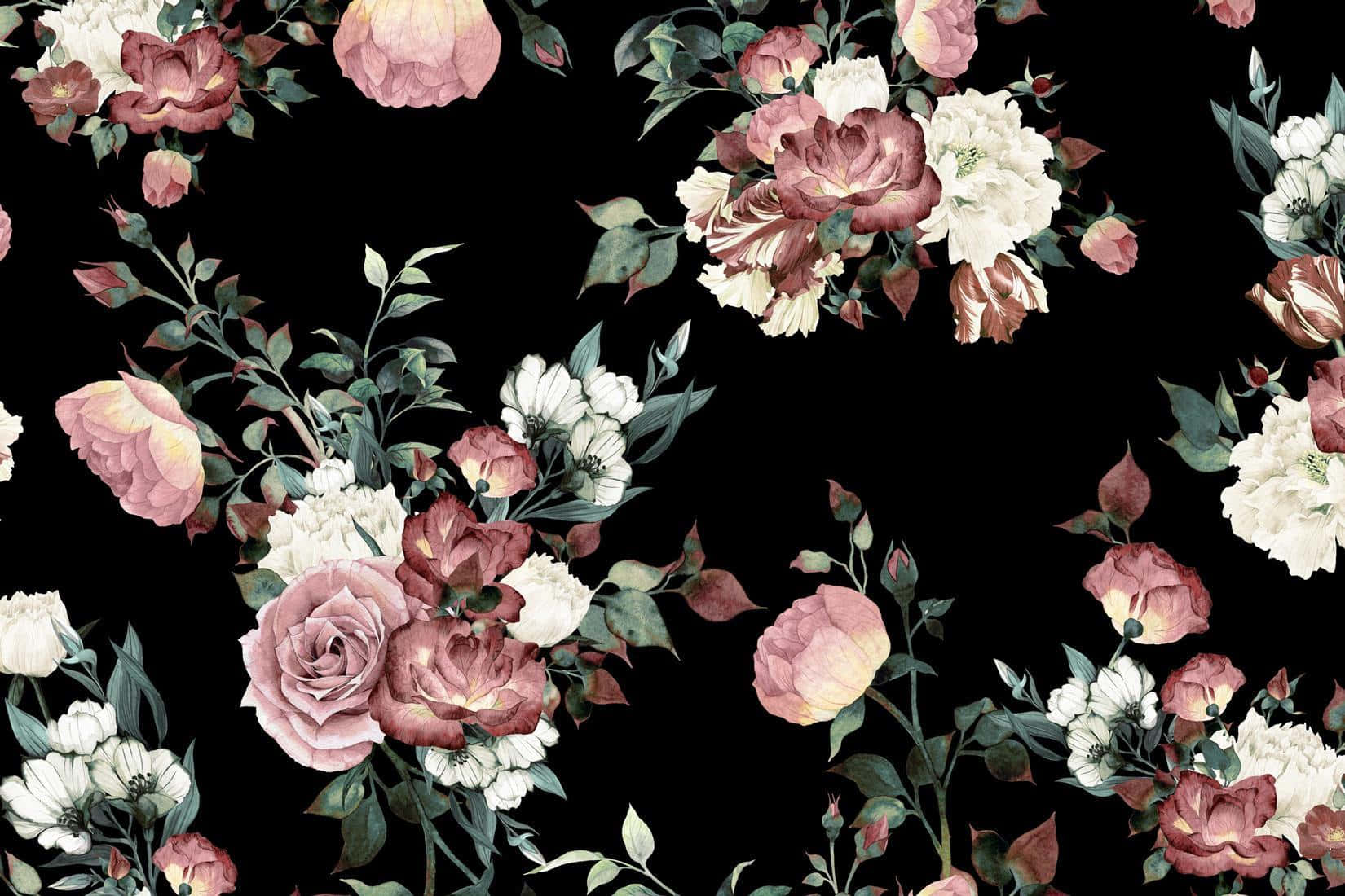 Pink Flowers Aesthetic Wallpaper