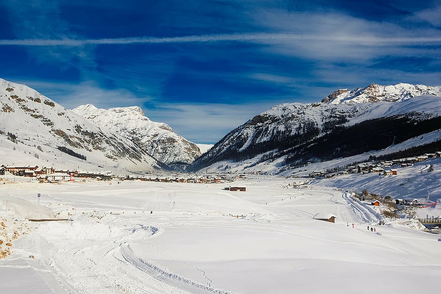 HD Wallpaper Livigno Italy Alps Mountains Ski Slope Village