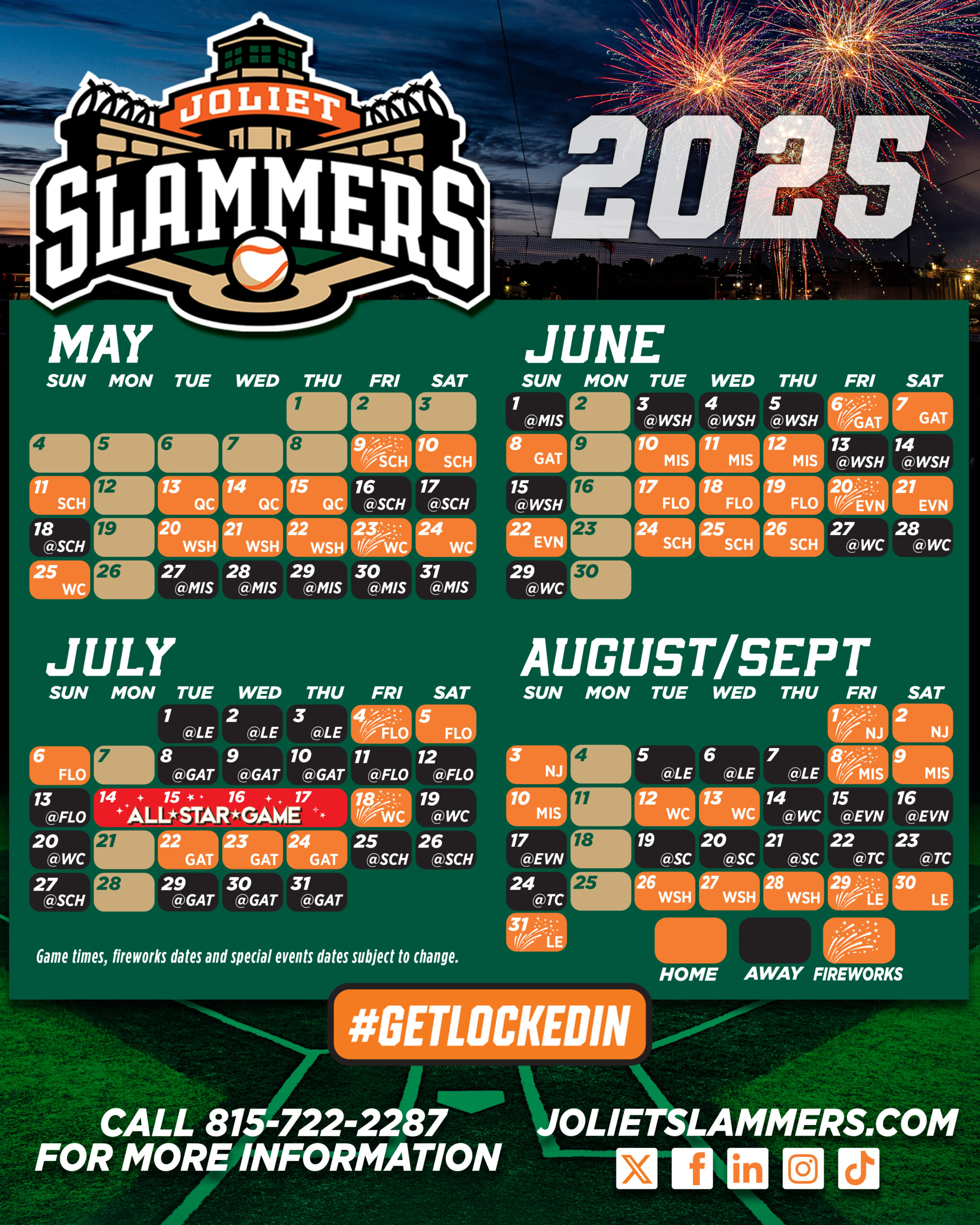 Joliet Slammers Schedule Wallpaper