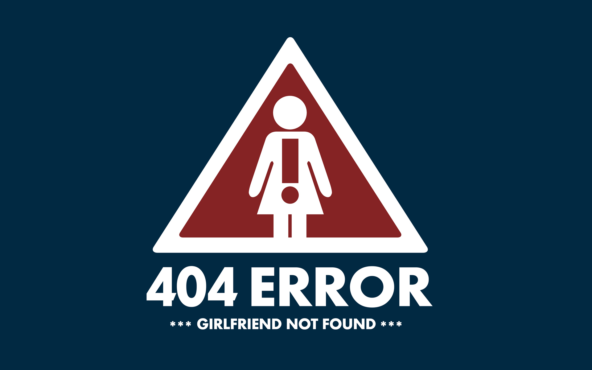 Error Girlfriend Not Found HD Wallpaper Background Image