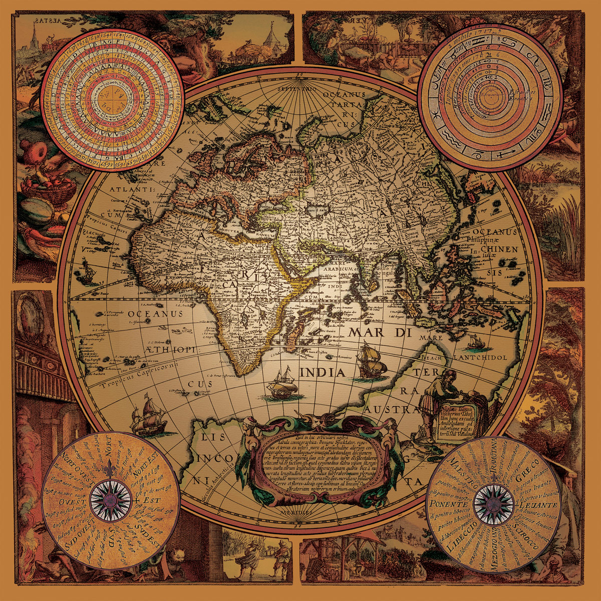 Old World Map Wallpaper Border Untitled map of the eastern