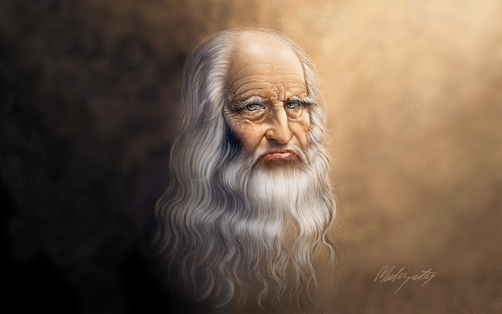 Leonardo Da Vinci Puter Wallpaper Desktop Background