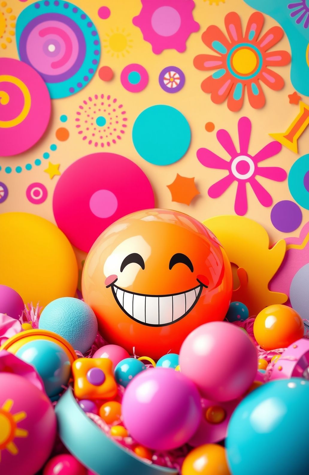 Smiley Ball Wallpaper