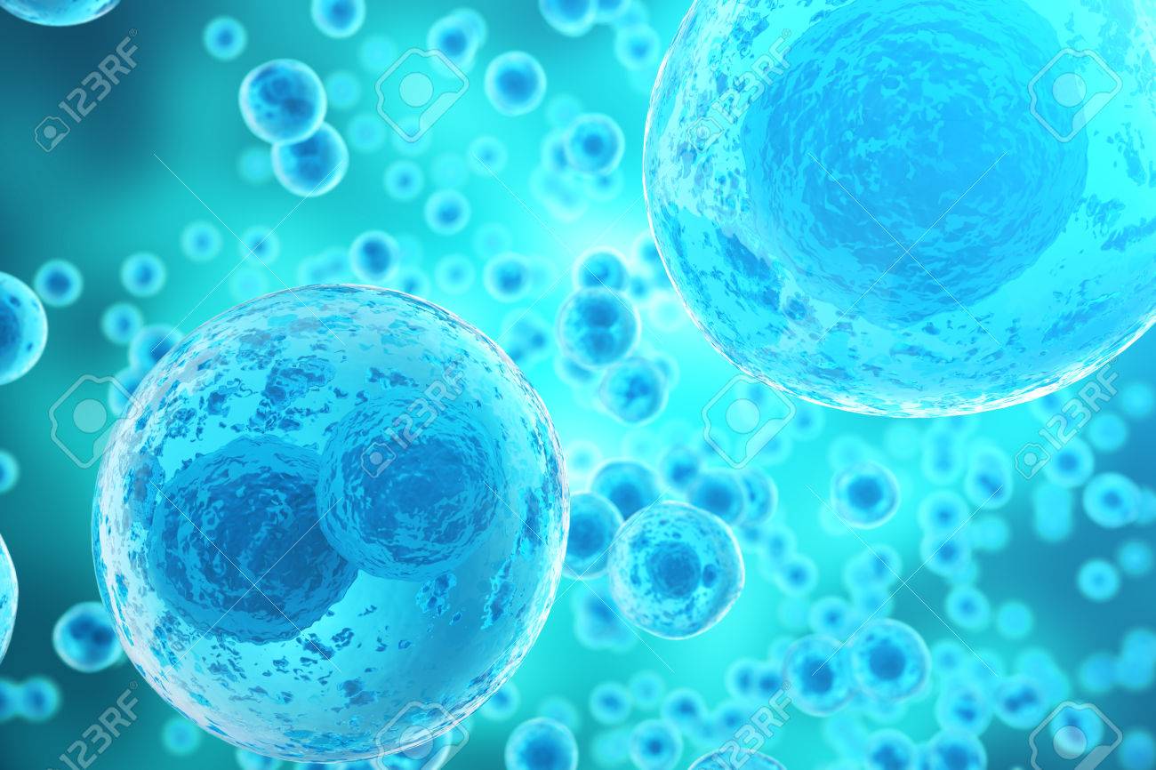 Blue Cell Background Life And Biology Medicine Scientific